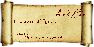 Lipcsei Ágnes névjegykártya
