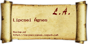 Lipcsei Ágnes névjegykártya